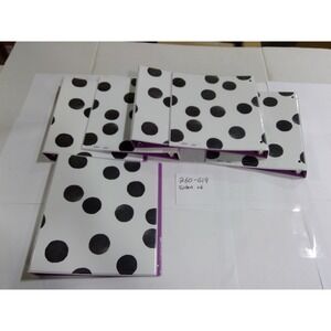 Avery 1 Inch 3 Ring Binder Set 6 Pack Polka Dot White Purple Excellent